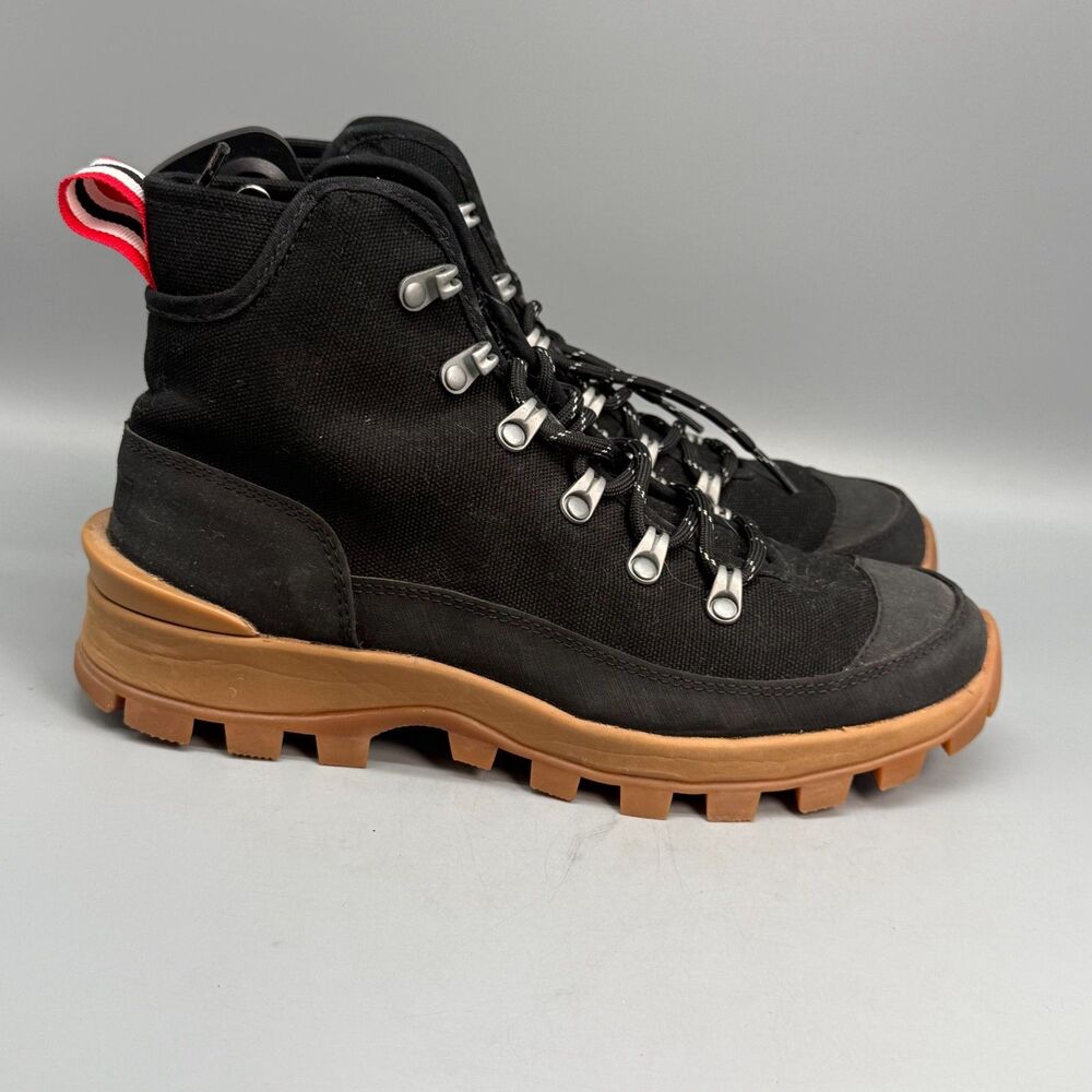 Hunter Desert Commando Boots Womens 8 Black Canvas High Top Hiking Lace Up Shoes